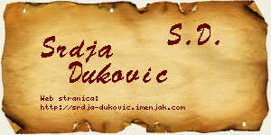Srđa Duković vizit kartica
